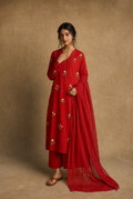 Crimson Royale Embroidered Kurta Set