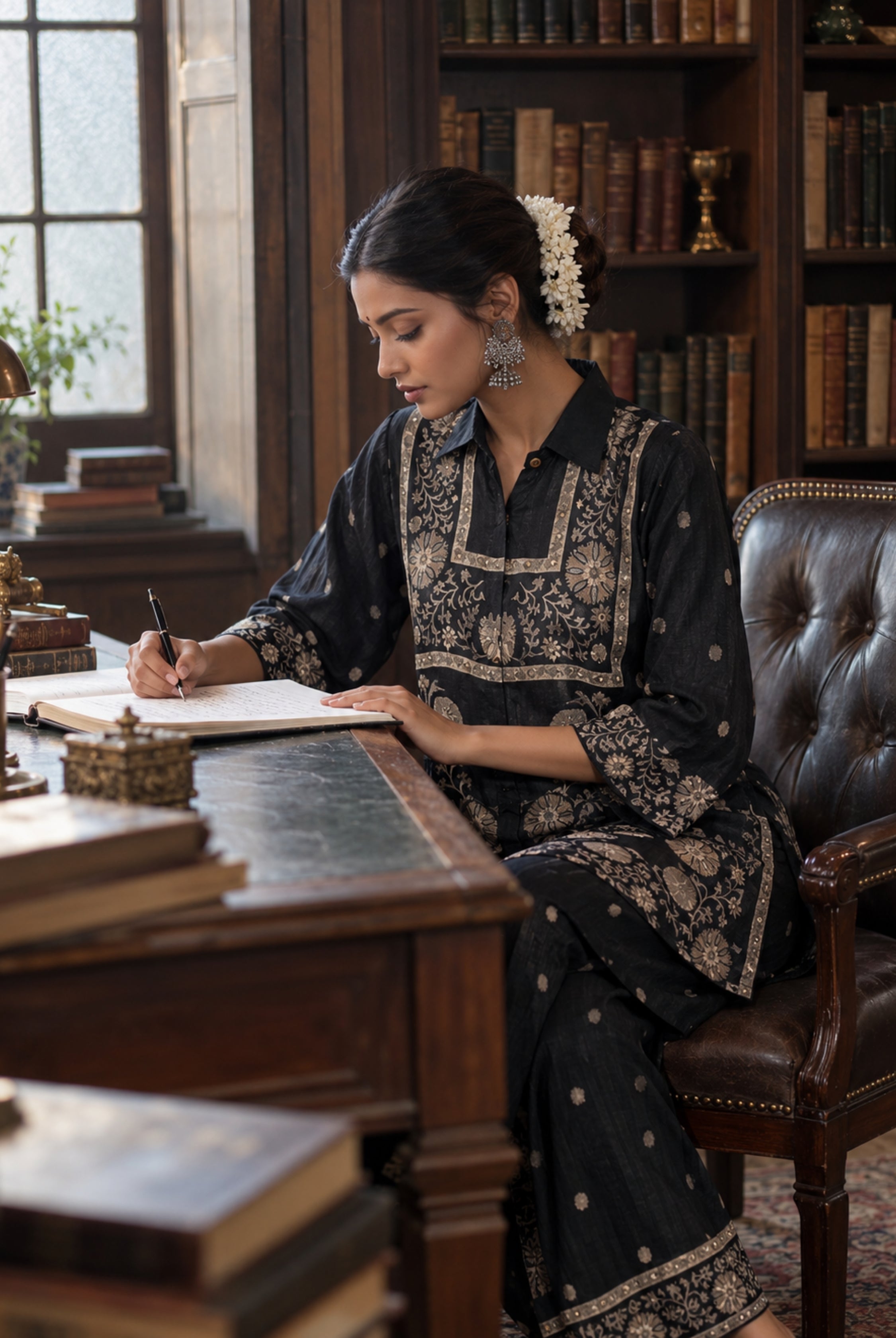 Midnight Floral Heritage Office Set