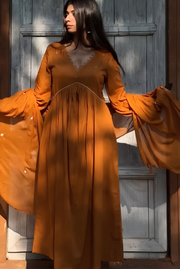Amber Bloom Embroidered Anarkali Suit