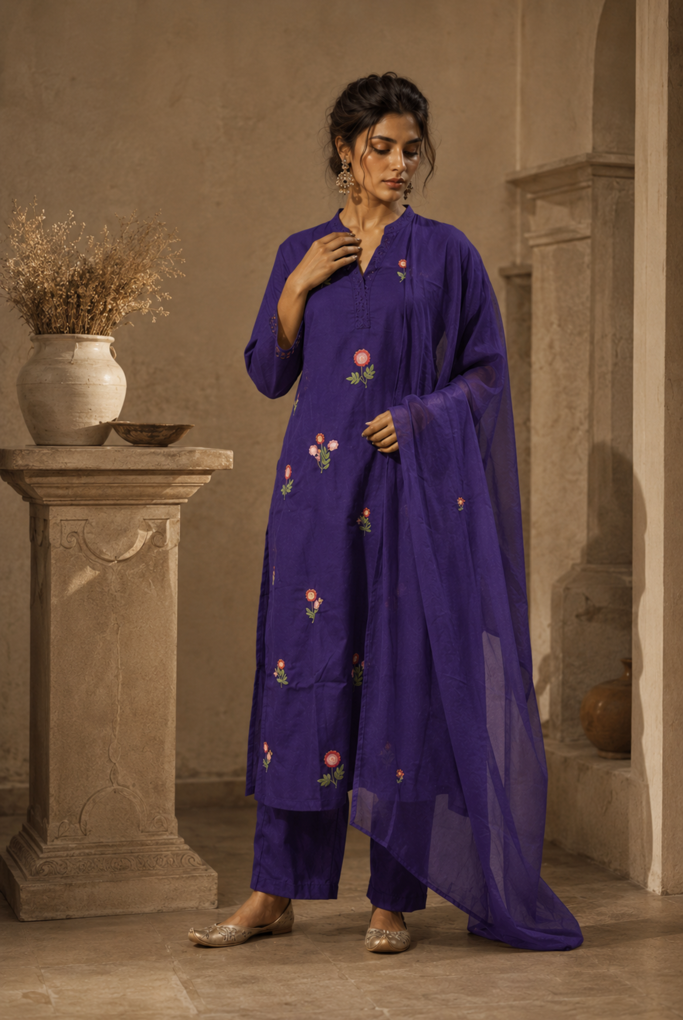 Royal Iris Embroidered Kurta Set