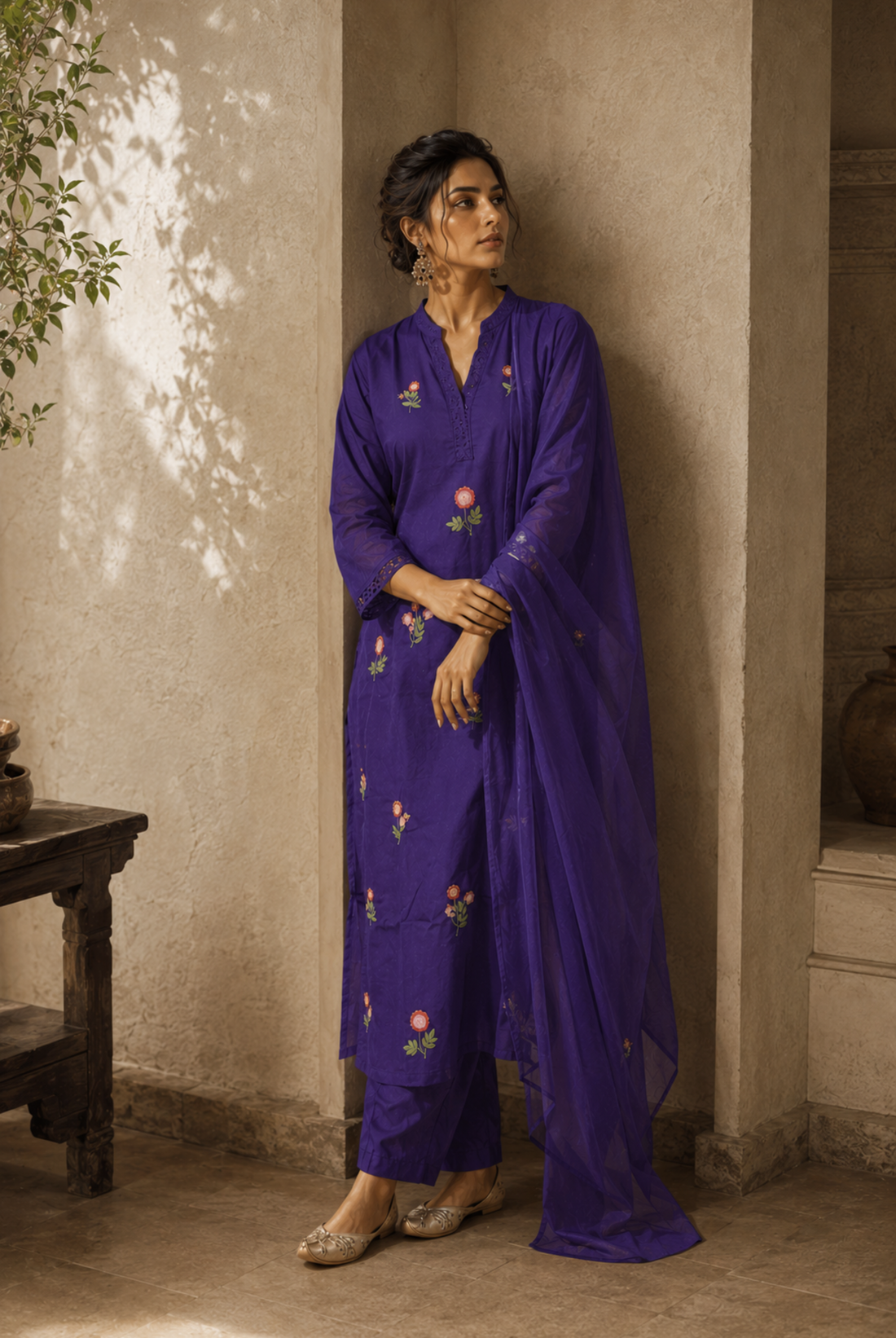 Royal Iris Embroidered Kurta Set