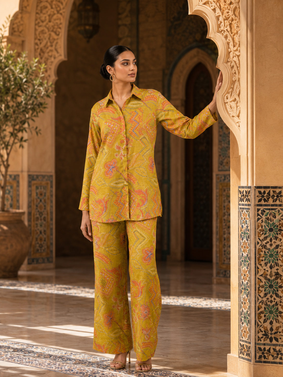 Saffron Mosaic Printed Co-Ord Set