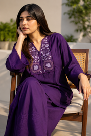 Amethyst Grace Embroidered Kurta Set